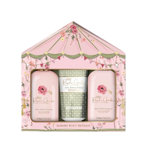 Baylis & Harding Royale Garden Rose, Poppy & Vanilla Luxury Trio Bathing Gift Set